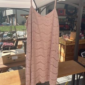 Pink lace dress